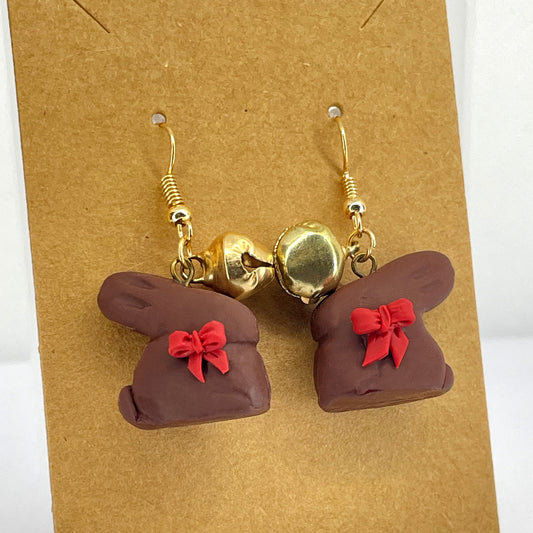 Easter Chocolate Bunny earrings (A)