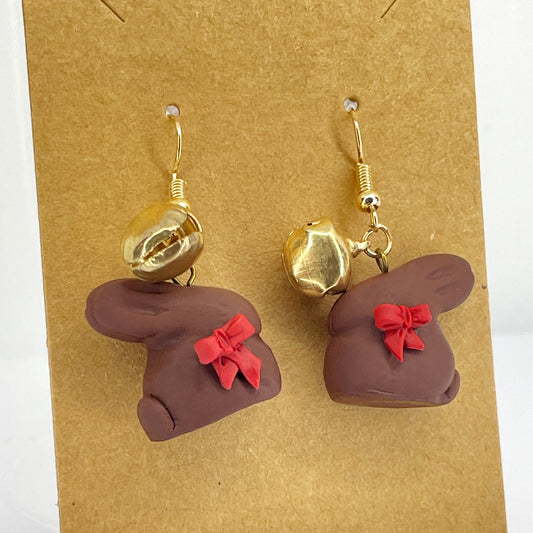 Easter Chocolate Bunny earrings (B)