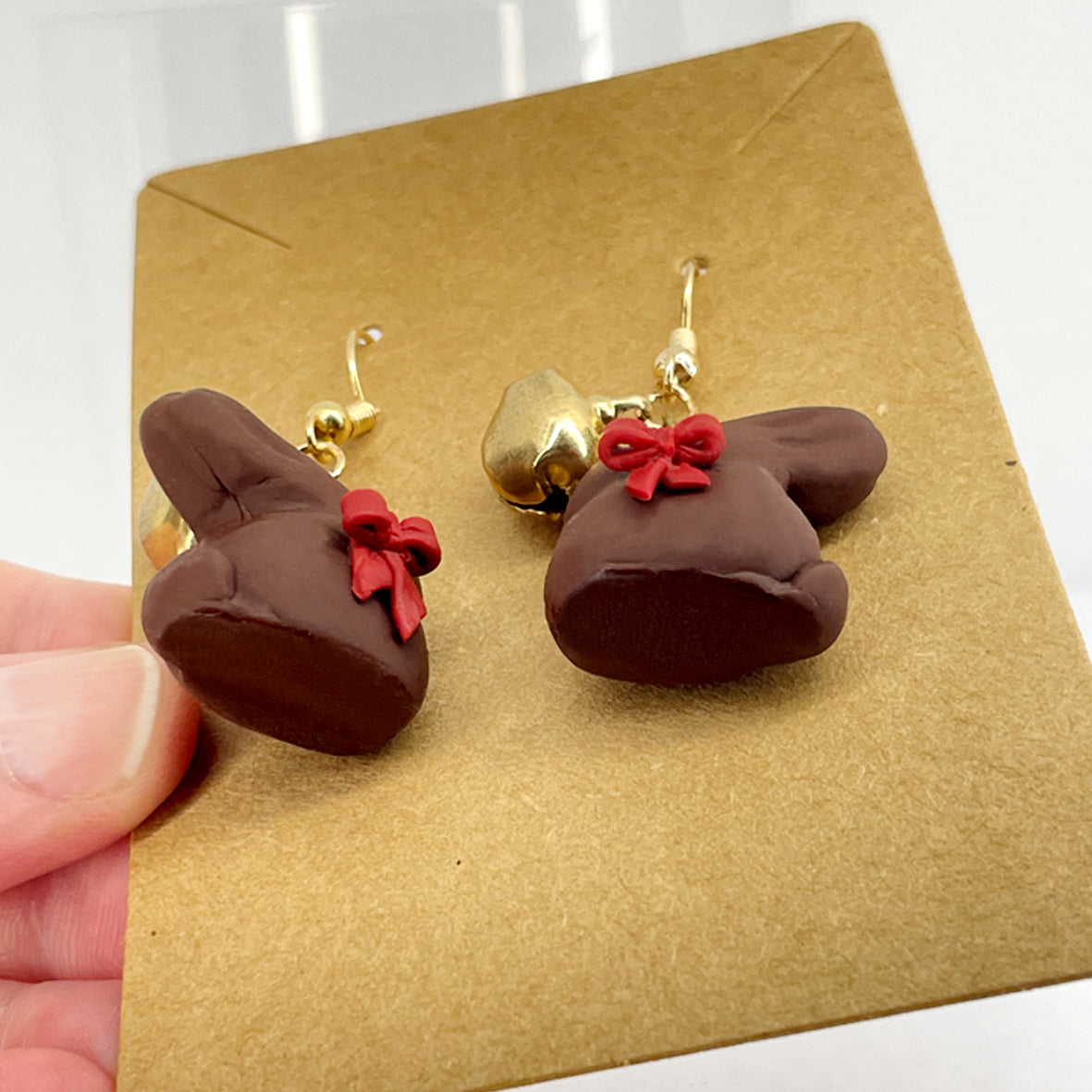 Easter Chocolate Bunny earrings (B)