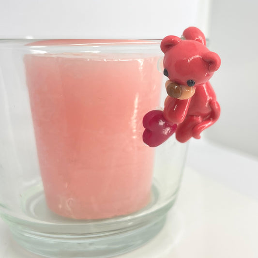 Candle bear pink 2