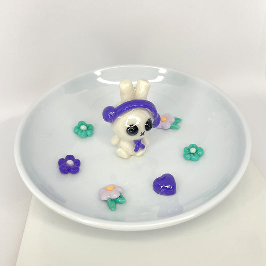 Trinket Tray_Purple music bunny