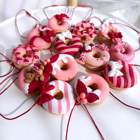 Pink & Red Christmas Ornaments (Set of 3)