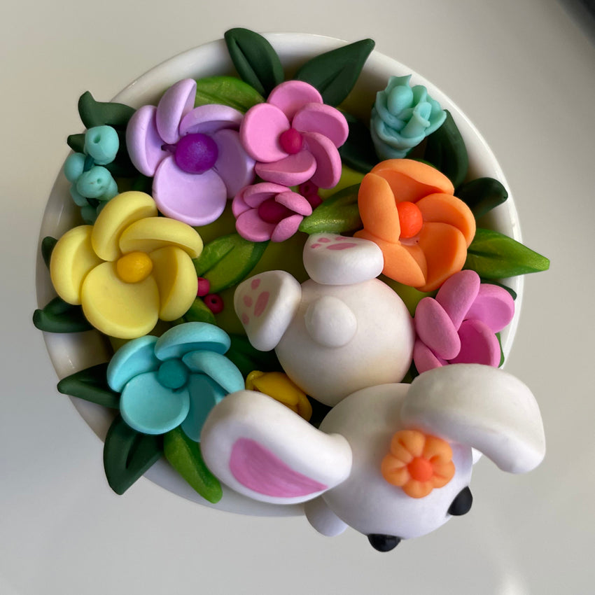 Easter Eggcup Bunny - cheeky