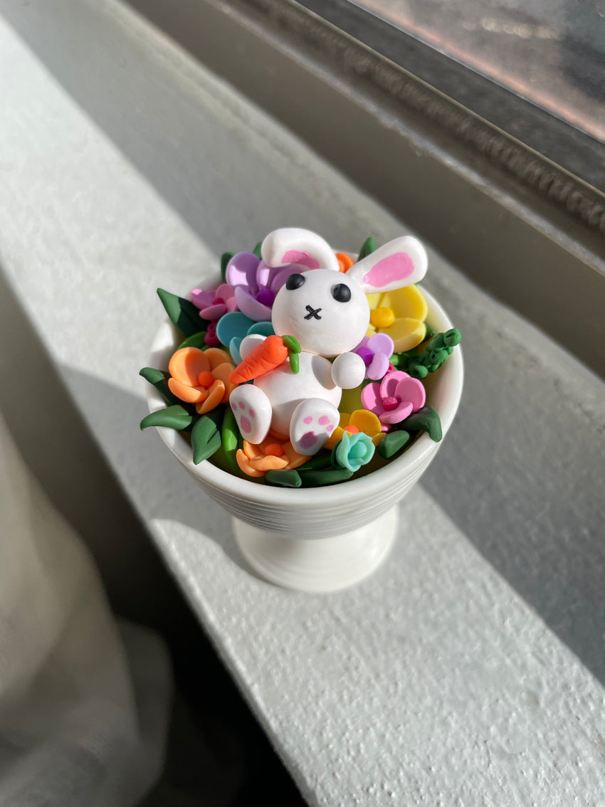 Easter Eggcup Bunny - lazybones