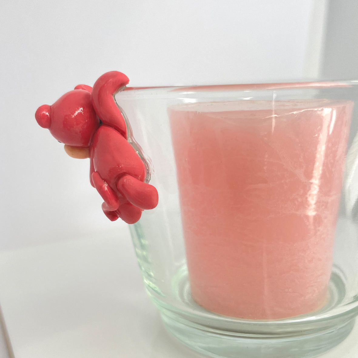 Candle bear pink 2