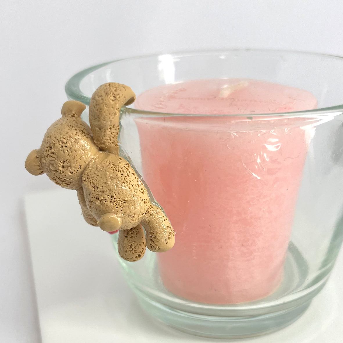 Candle bear pink 1
